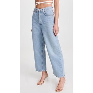 Agolde Women’s Sz 27 High Waist Light Wash Button Fly Low Slung Baggy Jeans
